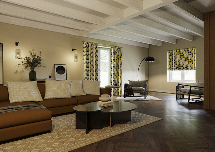 Orla Kiely Multi Stem, Yellow - Twist&Fit Roman Blind - Image 7